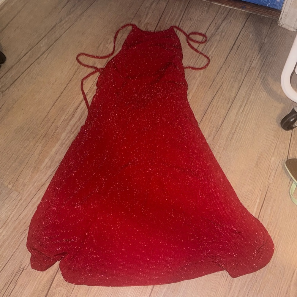 SO RED SPARKLE DRESS